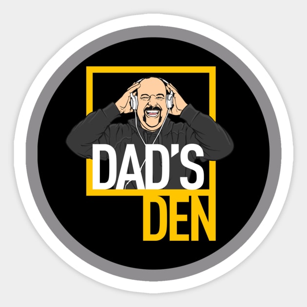 Dad's Den Logo Black Sticker by Dad's Den